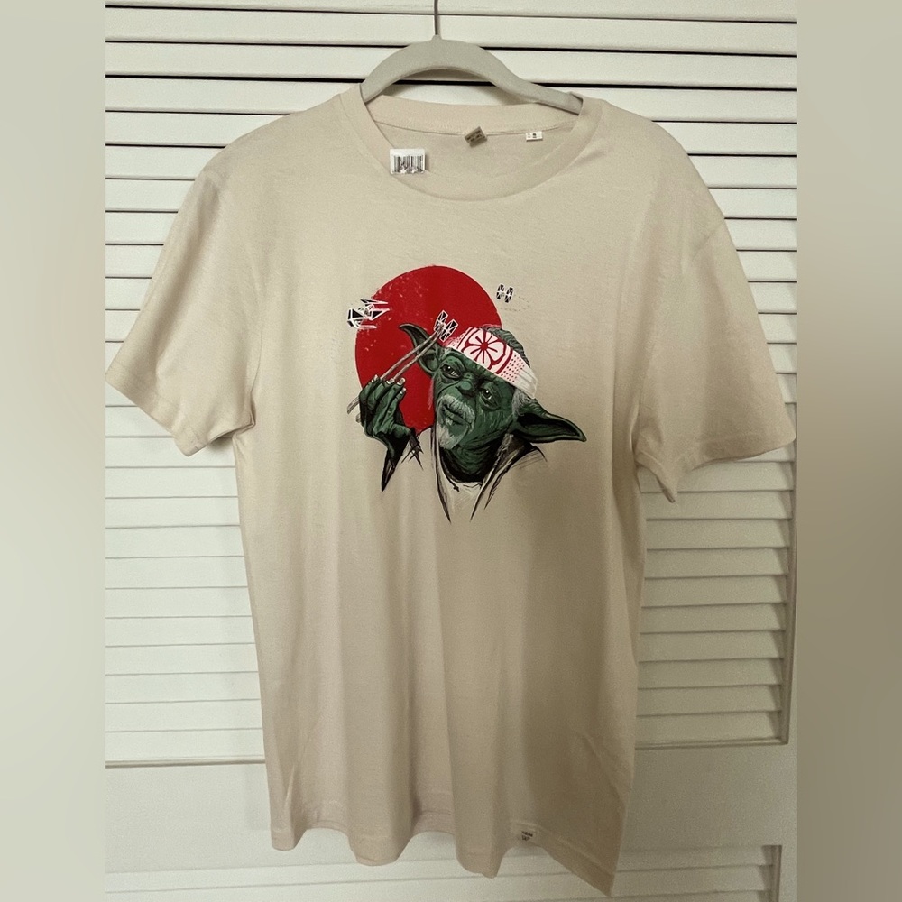 ASAP Wituka graphic print crew neck unisex short sleeve T-shirt in cream. S